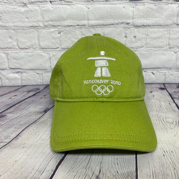 Vancouver 2010 Hat Cap Strap Back Lime Green Embroidered Official Merchandise - Picture 5 of 11